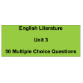 Multiple choice questions - English Literature Unit 3