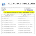 2012 VCE Trial Examinations