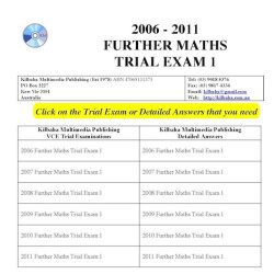 #VCE Further Maths Trial Exams 1 - six exams