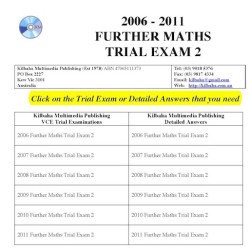 #VCE Further Maths Trial Exams 2 - six exams