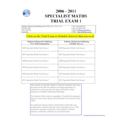 Kilbaha VCE Specialist Maths Trial Exams 1