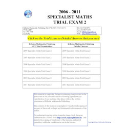 Kilbaha VCE Specialist Maths Trial Exams 2