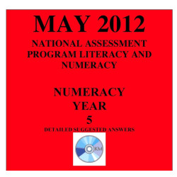 Year 5 May 2012 Numeracy - Answers