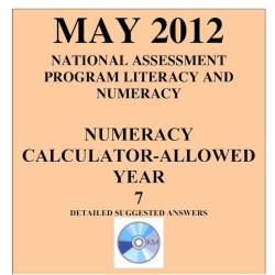 Year 7 May 2012 Numeracy Calculator - Answers