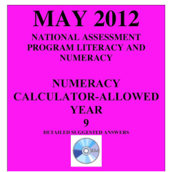 Year 9 May 2012 Numeracy Calculator - Answers