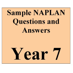 Year 7 NAPLAN - samples