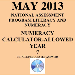 Year 7 May 2013 Numeracy Calculator - Answers