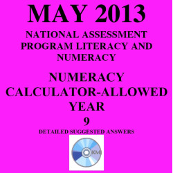 Year 9 May 2013 Numeracy Calculator - Answers