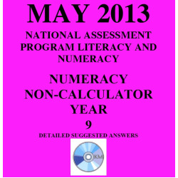 Year 9 May 2013 Numeracy Non-Calculator - Answers
