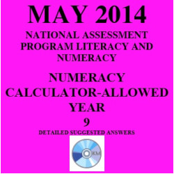 Year 9 May 2014 Numeracy Calculator - Answers