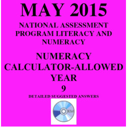 Year 9 May 2015 Numeracy Calculator - Answers