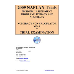 2009 Y7 Numeracy Non-Calculator